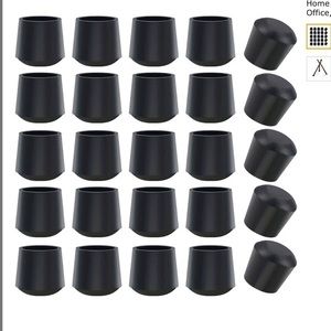 WYKOO 24 Pack Rubber Leg Tip Chair Leg Caps for Indoor Home Outdoor